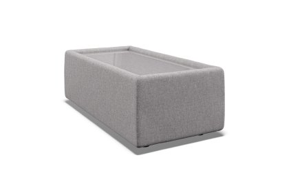 Niki Fabric Modular Rectangle Glass Top Table Niki Fabric Modular Rectangle Glass Top Table