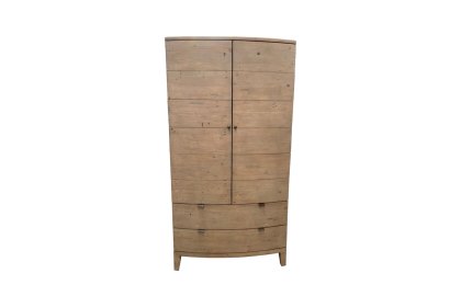 Bermuda Reclaimed Wood Large Double Wardrobe With Drawers