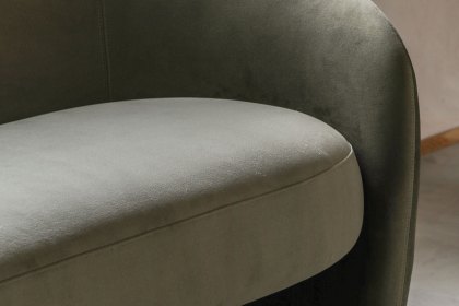 Gallery Direct Curvo 2 Seater Sofa in Moss Green