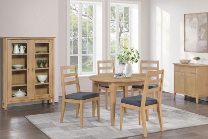 Cotswold Oak 110cm Round Dining Table Set