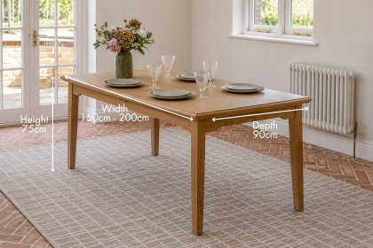 Gallery Direct Malvern Natural Oak Extending 150-200cm Dining Table Gallery Direct Malvern Natural Oak Extending 150-200cm Dining Table
