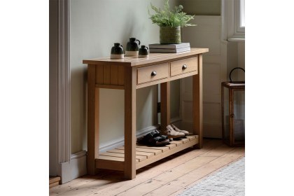 Gallery Direct Eton Natural 2 Drawer Console Table Gallery Direct Eton Natural 2 Drawer Console Table