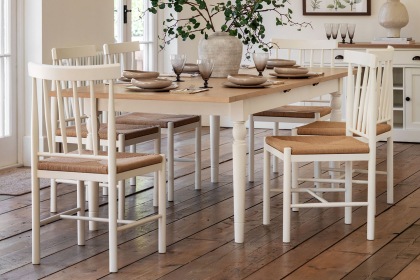 Gallery Direct Eton Painted White Ext 180-230cm Dining Table