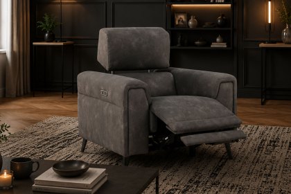 Lumea Tech Recliner Chair with Power Headrest & Bluetooth Speakers