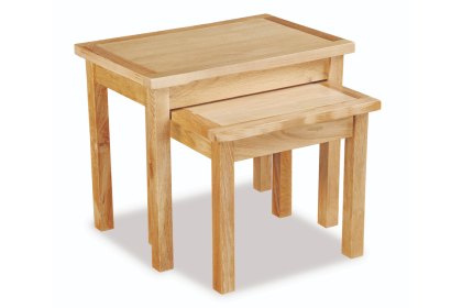 New Trinity Natural Oak Nest of Tables