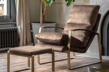 Gallery Direct Fabien Lounger Chair in Mineral Soft Fabric