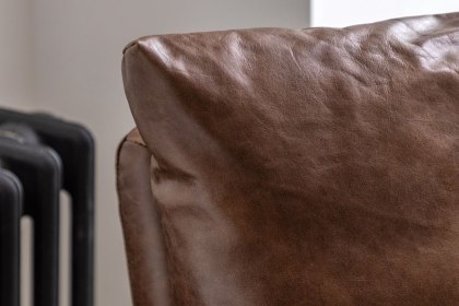 Gallery Direct Fabien Lounger Chair in Brown Leather