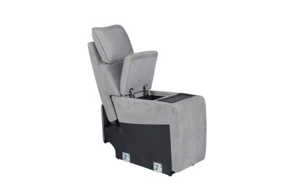 Blaine Console Sectional Unit in Greige Fabric Blaine Console Sectional Unit in Greige Fabric