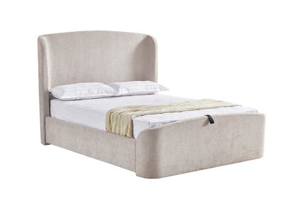 Blaire Storage Ottoman Bed in Weave Fabric