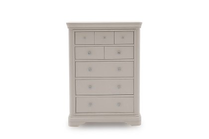 Mabel Wooden 8 Drawer Chest in Painted Taupe Finish