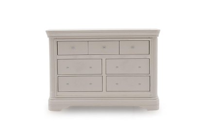 Mabel Wooden 7 Drawer Chest in Painted Taupe Finish