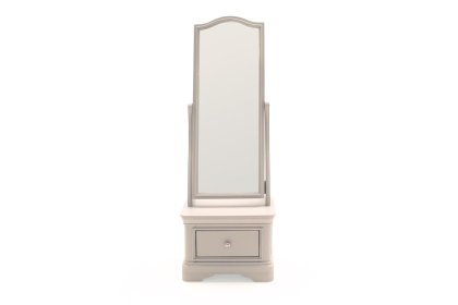 Mabel Wooden Cheval Mirror in Painted Taupe Finish