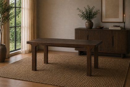 California Dark Oak Dining Table