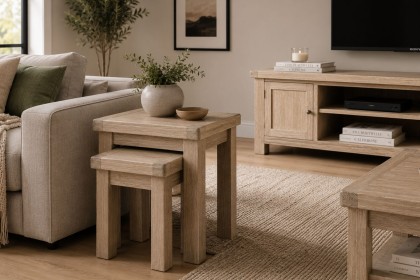 Normandy White Wash Nest Of Tables