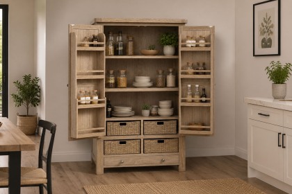 Normandy White Wash Kitchen Larder Unit