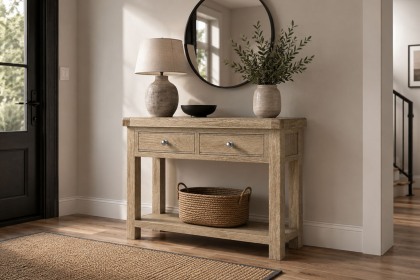 Normandy White Wash Console Table