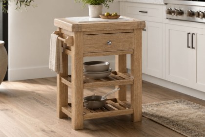 Normandy White Wash Small Kitchen Island