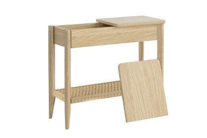 Sicily Oak Storage Sofa Side Table