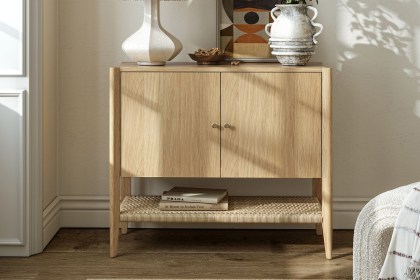 Sicily Oak 95cm Weave Small Sideboard