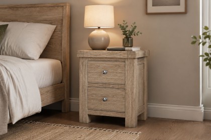 Normandy White Wash Bedside Table