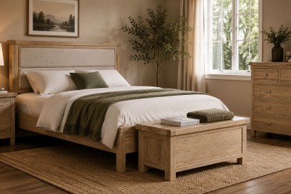 Normandy White Wash Blanket Box