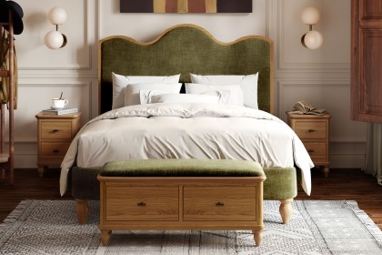 Verona Oak Storage Bench