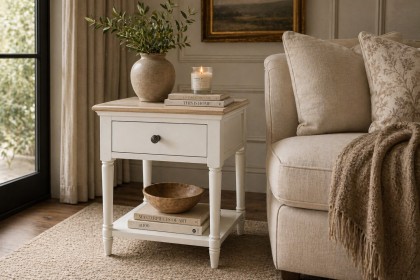 Provence Painted Off-White Oak Nest Of Tables