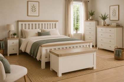 Windsor Country Oak Painted Blanket Box