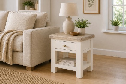 Windsor Country Oak Painted Lamp Table