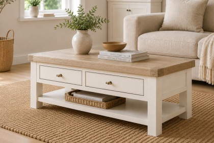 Windsor Country Oak Painted Storage Coffee Table