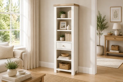Windsor Country Oak Painted Slim Bookcase Windsor Country Oak Painted Slim Bookcase