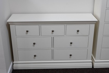 Ex-Display Liskeard - Burgundy 3 Over 4 Chest Of Drawers Ex-Display Liskeard - Burgundy 3 Over 4 Chest Of Drawers