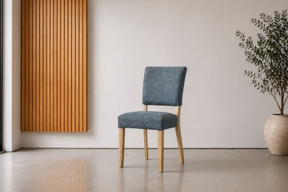 Burford Painted Oak Fully Upholstered Dining Chairs (Pair) Burford Painted Oak Fully Upholstered Dining Chairs (Pair)