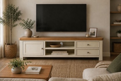 Burford Painted Oak Large TV Unit