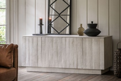 Gallery Direct Iowa 4 Door Sideboard Whitewash 1700x450x700mm
