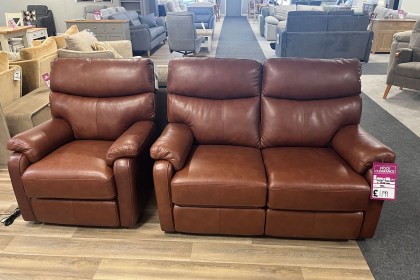 Ex-Display Redruth - Monet 2 Seater Manual Recliner Sofa + Power Recliner Chair