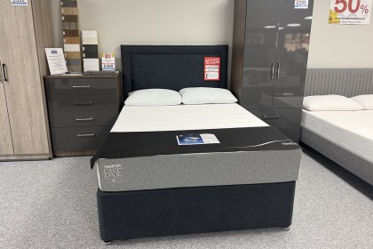 Ex-Display Newquay - Tempur 4’6 25cm Ease Buckingham continental drawer divan and Harlow headboard