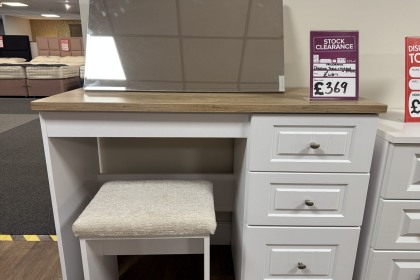 Ex-Display Plymouth - Panorama Dressing Table + Mirror + Stool Ex-Display Plymouth - Panorama Dressing Table + Mirror + Stool