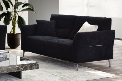 Albany 3 Seater Sofa in Black Lux Boucle