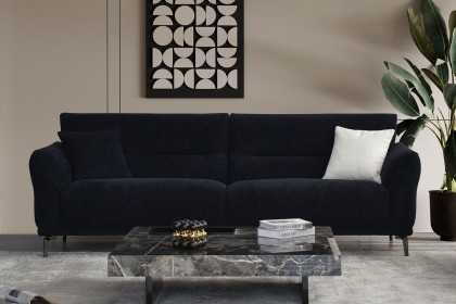 Albany 4 Seater Sofa in Black Lux Boucle