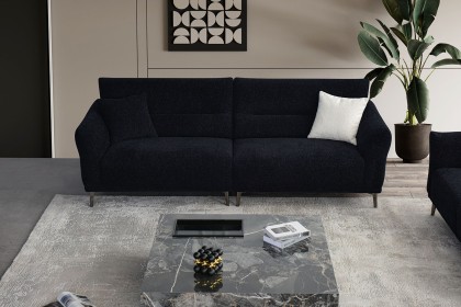 Albany 4 Seater Sofa in Black Lux Boucle
