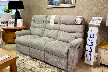 Ex-Display Liskeard - Celebrity Hollingwell Power Recliner Fabric 3 Seater Sofa