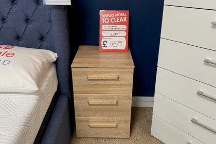 Ex-Display St Austell - Aldono 3 Drawer Bedside Table