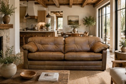 Alexander & James Bailey Leather 3 Seater Sofa
