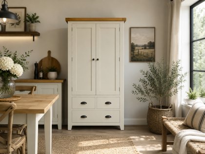 Cotswold White Painted Kitchen Larder Cupboard