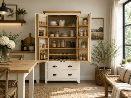 Cotswold White Painted Kitchen Larder Cupboard