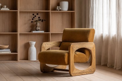Gallery Direct Marco Armchair in Verona Golden Gallery Direct Marco Armchair in Verona Golden