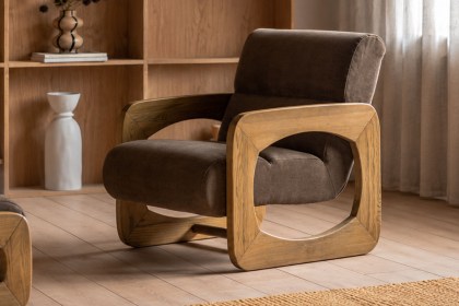 Gallery Direct Marco Armchair in Verona Sepia Gallery Direct Marco Armchair in Verona Sepia