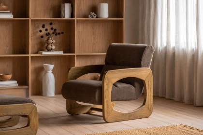Gallery Direct Marco Armchair in Verona Sepia Gallery Direct Marco Armchair in Verona Sepia