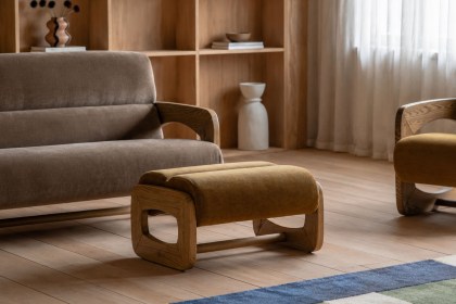 Gallery Direct Marco Footstool in Verona Golden